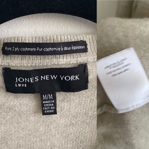 JONES NEW YORK LUXE Cashmere Open Cardigan Sweater M - Picture 7 of 7
